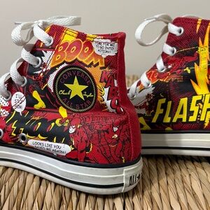 Converse Red Comic Print High-Tops